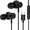 USB C Wired Headphones,【Active Noise Cancelling & OneClick ANC Toggle Button】Ear buds for iPhone 17 16 15 Pro Max USBC Earphones,HiRes Sound Type C Earbuds Compatible with iPhone/Android/Galaxy/iPad