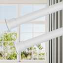 Tension Curtain Rod by EZFurni,2 Sets 42-123 Inches,Heavy Duty Tension Rods for Windows,No Drilling Adjustable Curtain Rod for Patio,Hold Up Blackout Curtains and Non Slip,White
