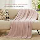 SOULFUL Muslin Throw Blanket with Tassels - Soft King Size Cotton Throw Blanket for Couch or Bed, Lightweight and Breathable Gauze for All Seasons, LightChampagne, 108" x 90"
