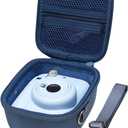 LTGEM Case Compatible with Fujifilm Instax Mini 13/12 / 11/10 / 9/8 / 7/7+ Instant Camera and FUJIFILM Instax Mini Instant Flim with Shoulder Strap, Blue(Case Only)