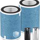 HP302 Replacement Filter Compatible with Shark HP302 HP301 HP305 NeverChange Air Pur-ifier MAX, HP201 HP202 HP232 HC501 HC502 Series, 3-in-1 H13 Grade True HEPA Filter & Active Carbon Filter, 2 Pack