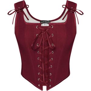 SCARLET DARKNESS Women's Renaissance Corset Tops Vintage Lace Up Overbust Bustier Bodice, Size US 6
