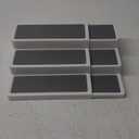 Oizeir 3Tier Expandable Plastic Spice Rack - Adjustable Length, Stability with Non-Skid Shelf, Three Tiers for Easy Visibility, Organizer for Kitchen Cabinet, Pantry or Countertop, White/Grey (1-Pack)