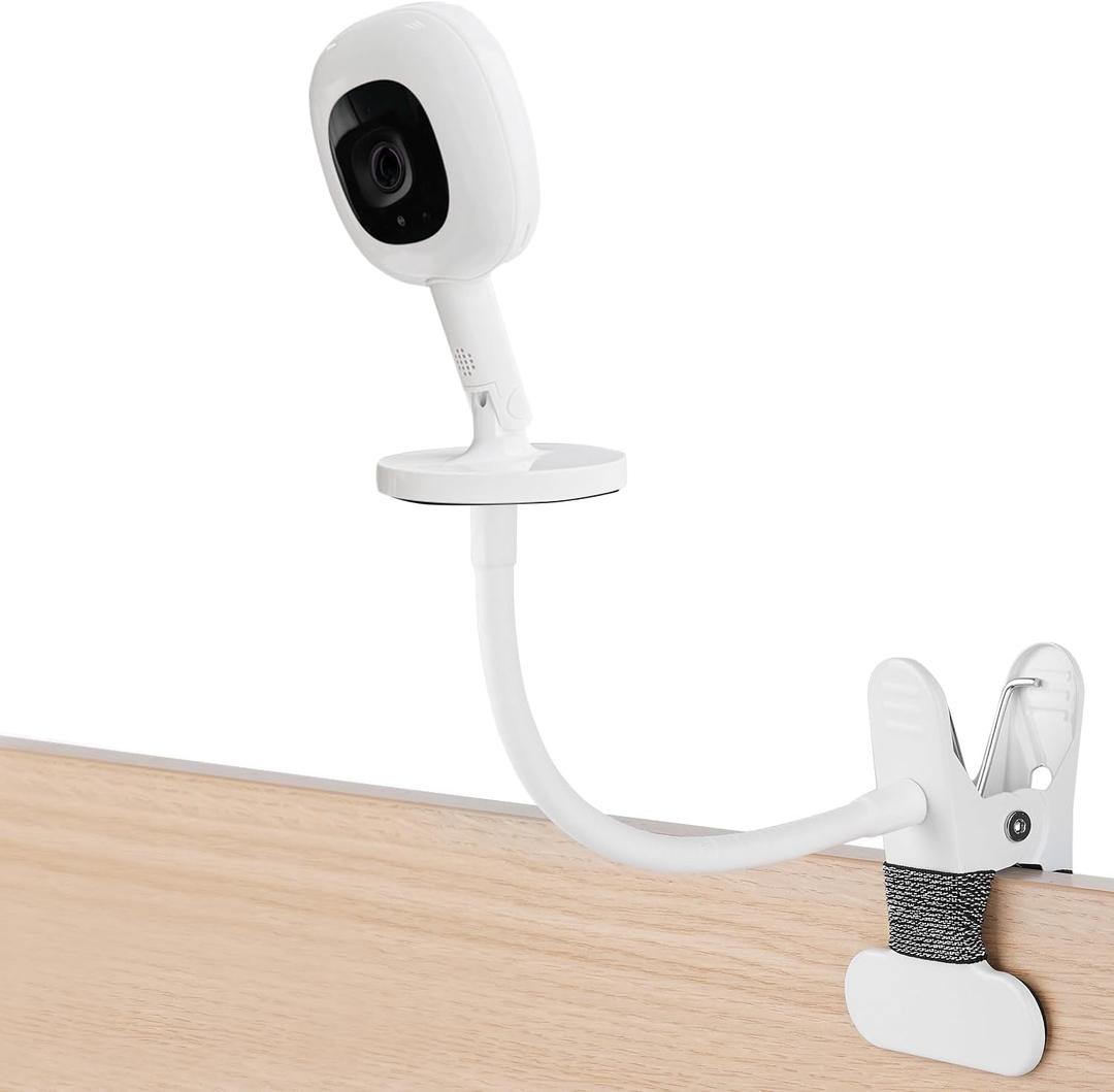 iTODOS Baby Monitor Mount Compatible with Nanit Pro Smart Baby Monitor & Flex Stand Baby Monitor, 8inches Flexible Arm Monitor Mount,Attach Your Baby Cam Wherever You Like-1pack