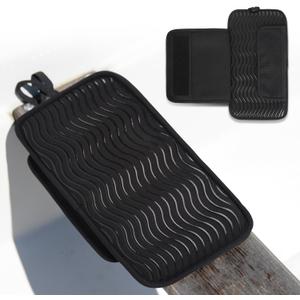 Hornet Watersports Dragon Boat Seat Pad with Secure Strap and Storage Pockets - IDBF Approved Dragon Boat Seat Cushion (Black)