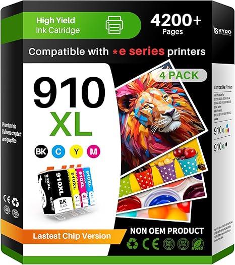 Skydo 910XL Ink Cartridges for HP Printers Compatible for HP 910XL Ink Cartridges Combo Pack