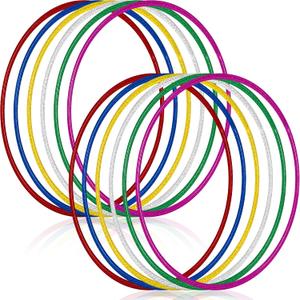 Syhood Glitter Plastic Exercise Hoop Fitness Hoop Adults Exercise Rings Fitness Circles for Party, Sports, Pilates, Playing, Weight Loss Accessories, One Size,  24 inches/ 60 cm