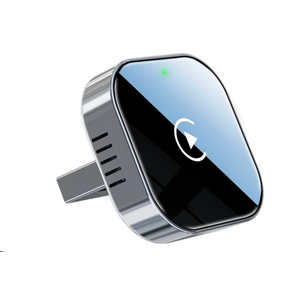 Teeran Wireless CarPlay Adapter Upgrade Wired CarPlay to Wireless, Mini Cube Design for Cars with Built-in Wired Apple CarPlay Plug and Play Easy Use Fast Stable Connection Car Play for iPhone (Silver)