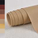 PXBBZDQ Adhesive Leather Patch,16118 inch Leather Adhesive Patches for Couch,Leather Patch (16 x 118 Inches, Khaki)