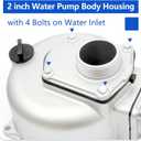 2 inch Water Pump Body Housing with 4 Bolts on Water Inlet Replacement for Predator for Pacific Hydrostar 2" Engine Aluminum Water Pump for Model AWP50