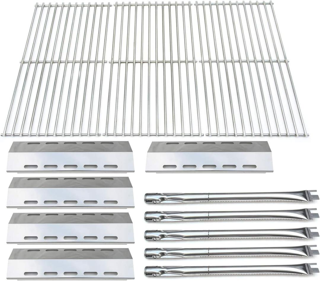 Direct store Parts Kit DG210 Replacement for Ducane 30400042,30400043,30558501 Gas Grill Burners,Heat Plates,Cooking Grid (SS Burner + SS Heat Plate + Solid Stainless Steel Cooking Grid)