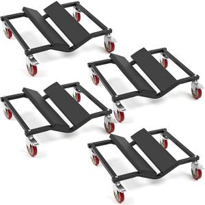 Aurelema 4 Pack Pontoon Boat Dollies, Heavy Duty Boat Dollies with High Load Capacity, 8 Protective Pads for Pontoon & Fishing Boats, Marina Dock Storage