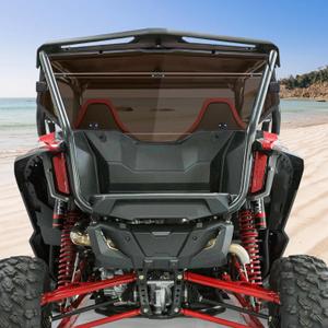 Rear Windshield Compatible with 2019-2025 Honda Talon 1000R 1000X | Dark Tinted Hard Coated Polycarbonate, Back Combined Window Windscreen, Replacement for 0SB73-HL6-A00, for 2-Seater
