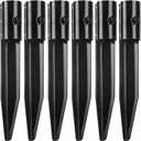 CYEAH 6 Pack Metal Stakes Solar Lights Replacement Spike, 10 in Steel Torch Stand Stakes for Tiki Torches, Freestanding Poles and Solar Lights, Outdoor Light Stakes Garden Stakes for Lights