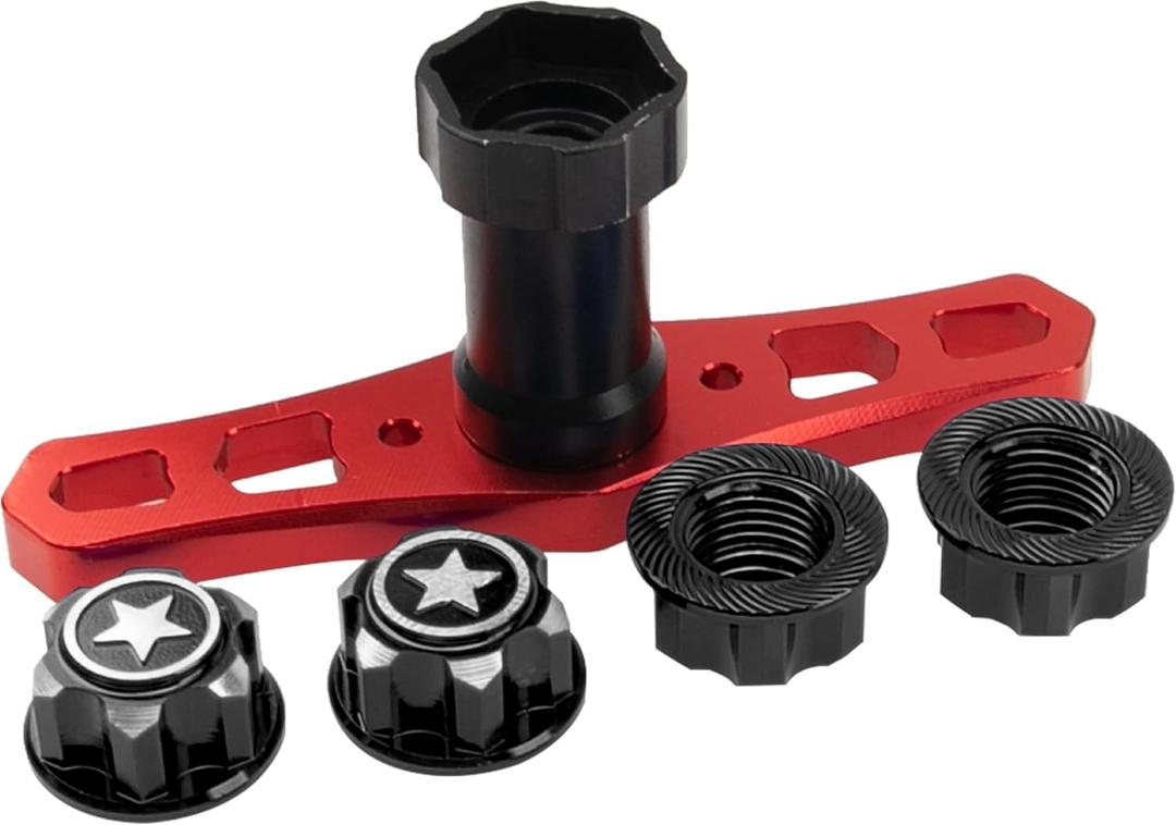 17mm Hex Wheel Nuts Adapter w/ 17 Wheel Hex Wrench RC Sleeve Tool Compatible with Traxxas X-Maxx E-Revo E-Maxx Summit 1/8 RC Monster Car (Black)