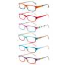 Kerecsen Computer Reading Glasses for Women Blue Light Blocking Glasses for Reading Fashion Pattern Print Eyeglasses for Womens(Mix Color -5, 3.50)
