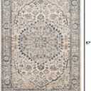 Loloi Teagan Collection TEA-01 Natural/Lt. Grey 3'-4" x 5'-7" Accent Rug, Large, Soft Neutral Rug, High-Traffic for Living Room, Bedroom, Home Office, Dining Area