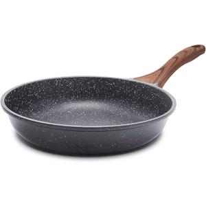 SENSARTE Nonstick Frying Pan Skillet, Swiss Granite Coating Omelette Pan, Healthy Stone Cookware Chef's Pan, PFOA Free (10 inch)