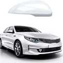Compatible with KIA K5 Optima Mirror Cover 2016 2017 2018 2019 2020, Right Passenger Side Mirror Caps, Clip on, Glossy White