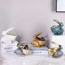 Pelican Key Holder Statues,Fun Animal Hippo Candy Dish,Candy Dish for Office Desk Unique,Modern Key Holder for Pelican Figurine,Suitability Desk candy bowl and Entry Table Decor Items((Green