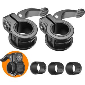 Mini Barbell Clips 1 inch I Multi-Size Adjustable Barbell Collar I 1 inch Barbell ClampsIQuick Release Weight Clips Pair of Locking for Dumbbell Bar (Black)