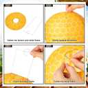 Panelee 12 Pcs Bee Paper Lanterns Party Decorations 8 Inch Hanging Round Hanging Paper Party Decorations for Holiday Indoor Outdoor Supplies