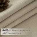 Memory Trained Pinch Pleated Extra Wide 70 Inch Blackout Bedroom Curtains 96 Inches Long 2 Panels Set, Linen Thermal Soundproof Farmhouse Oatmeal Living Room Windows Curtain Natural 8 FT Length Drapes,Natural, 70"W x 96"L (Pack of 2)