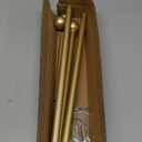 Gold Curtain Rod for Windows 28 to 48 Inch, 5/8 Inch Diameter Heavy Duty Splicing Adjustable Curtain Rods With Brackets, Easy to Install, Suitable for Bedroom, Patio and Outdoor