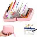 Travel Pill Organizer Binder with 14 Color-Coded Zipper Medicine Pouches