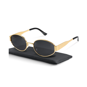livho 2025 Trendy Oval Sunglasses - Stylish Polarized Shades for Everyday - Retro Metal Frames