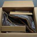 VASAGLE Bar Stools Set of 2, Bar Height Bar Stools with Back, Ergonomic Backrest, Synthetic Leather, Metal Legs, 28.5-Inch Tall Barstools for Kitchen Island Home Bar, Easy Assembly, Coffee Brown