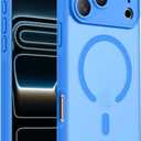 Symcele Designed for iPhone 17 Pro Case, Compatible with MagSafe, [Camera Protection] [15FT Military Drop Protection] Shockproof Translucent Matte Anti-Slip Phone Case, 6.3", Blue