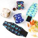 5 Pack Dog Diapers Male Reusable, Premium Belly Bands for Male Dogs, High Absorbing Male Dog Pee Wraps for Doggie in Incontinence or Excitable Urination and Training, Dino M