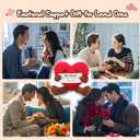 Emotional Support Couple Gifts, Handmade Crochet Pocket Hug Heart with Positive Card for Birthday Anniversary, Funny Knitted Doll for Lovers Boyfriends Girlfriends Couples