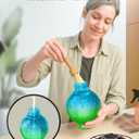 26Oz Hummingbird Feeder for Outdoors, Vintage Glass Bird Feeder with Perch, Durable & Easy to Clean, Hanging Nectar Feeder for Garden, Yard, Deck  Gift for Bird Lovers (Green)