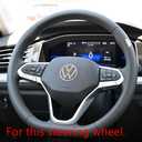 Sport Style Carbon Fiber Print Steering Wheel Cover Trim for VW Volkswagen Atlas 2021-2025 Atlas Cross Sport Taos Jetta 2022-2025