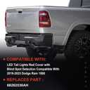LED Tail Light Red Cover with Blind Spot Compatible With 2019-2023 Dodge Ram 1500 Right Passenger Side Replace 68262530AH