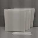 MAXWAVE 4 Pack 30 Gallon Collapsible Disposable Trash Garbage Cans, Large Reusable Recycling Bins, Extra Thick Recycled Cardboard, Perfect for Parties, Events & Camping (30" H x 14" W x 14" D), White