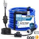 15FT Heated Water Hose for RV, Heated Drinking Water Hose Freeze Protection Down to -45F, Lead and BPA Free, Smart Temperature Control, Ideal for RV, Camping, and Home