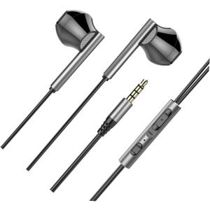 DOITOOL Gaming Earphones Microphone Heavy Bass Wired Earbuds for Console Mobile Comfortable in-Ear Headset (Black)