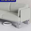 4 Pack Adjustable Bed Furniture Risers Elevate 5" in Height, Heavy Duty Rectangle Blocks for Couch,Chair,Table Legs,Bed,Cabinet,Durable Plastic Risers Lifts up to 2500 Lbs. (Grey, 5 Inch)