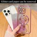 for iPhone 16 Pro Case, Glitter Clear Cute Paw Love Heart, Compatible with MagSafe, Strong Magnetic Full Camera Lens Protection Cover, Soft Slim Bling Phone Case 6.3" - Pink