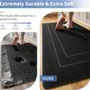UKISS 9/10"" Extra Thick Cushioned Anti Fatigue Kitchen Mat, Waterproof High Density Foam Standing Desk Mat, Non-Slip Ergonomic Comfort Mat for Kitchen, Office,Workstation Black (Black, 20" X 48")