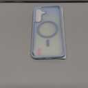 SUPFINE Magnetic for Samsung Galaxy S25 FE Case with Screen Protector,(Compatible with MagSafe)(Military Grade Drop Protection) Slim Translucent Shockproof Phone Case,Sliver Blue