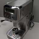 AMZCHEF Espresso Machine with LCD Display, 20 Bar Cappuccino Machines with Automatic Milk Frother for Home Gifts, Latte Coffee Maker with Dual Wall & Filters, Stainless Steel Style sliver