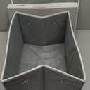 Fabric Storage Bins 4-Pack, Collapsible Storage Baskets for Organizing Toys, Books, Shelves, Closet, Linen Storage Boxes, Decorative Storage Baskets with Rope Handles, Grey