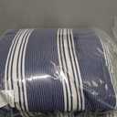 Nautica - Twin/Twin XL Comforter Set, Soft & Reversible Cotton Bed Set for Year Round Comfort, 2 Piece Striped Bedding with Matching Pillowcase (Craver Navy)