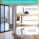 Dog Door for Sliding Glass Door, Adjustable Height 75 4/5" to 80 3/10" Sliding Door Pet Door Insert, Suitable for Dogs Up to 75 lbs, Large, White