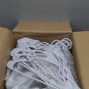 White Plastic Hangers 100 Pack Heavy-Duty Plastic Hangers Slim and Space-Saving, Durable and Lightweight PP with Non-Slip Shoulder Notches for Slip Dresses, Suits, Jackets & Camisoles