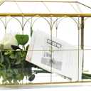 Large Gold and Glass Card Box for wedding with Lock and Slot - Wedding Envelope Card Holder for Reception Clear Lock Box with Key Geometric Handmade Vintage Card Box for Wedding Party